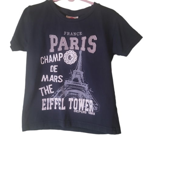 paris Other - Paris France Suvinior Trip Graphic Unisex T-Shirt Blue Top Size 2ans=2